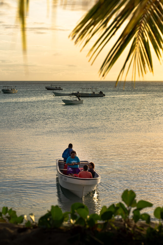 Boat in sunset